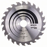 Диск пильный по дереву (190x30 z24) BOSCH Optiline Wood 2.608.640.615 Диск пильный по дереву (190x30 z24) BOSCH Optiline Wood 2.608.640.615