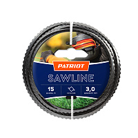Леска Patriot ф3.0мм х15м Sawline квадрат 805403311 Леска Patriot ф3.0мм х15м Sawline квадрат 805403311