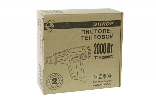 Фен строительный Энкор ПТЭ-2000/3 50310 Фен строительный Энкор ПТЭ-2000/3 50310