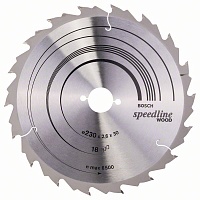Диск пильный по дереву (230x30 z18) BOSCH Speedline Wood 2.608.640.804 Диск пильный по дереву (230x30 z18) BOSCH Speedline Wood 2.608.640.804