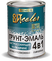 Грунт-эмаль по ржавчине быстросохнущая (5 часов) ВИТ color черная 0.8 кг Грунт-эмаль по ржавчине быстросохнущая (5 часов) ВИТ color черная 0.8 кг
