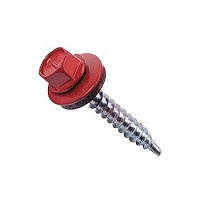 Саморез для крепления кровельных материалов 4,8х29 RAL3003 цвет красный Саморез для крепления кровельных материалов 4,8х29 RAL3003 цвет красный