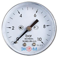 Манометр ЭКОМЕРА МД02-50мм 0-0,6МПа 1/4" осевой МД02-50-G-0,6МПа-ОИ Манометр ЭКОМЕРА МД02-50мм 0-0,6МПа 1/4" осевой МД02-50-G-0,6МПа-ОИ