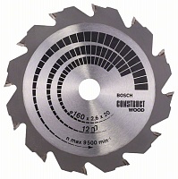 Диск пильный по дереву (160x16 z12) Construct Wood BOSCH 2.608.640.630 Диск пильный по дереву (160x16 z12) Construct Wood BOSCH 2.608.640.630