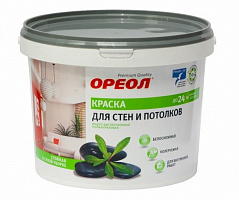 Краска ВЭ Ореол для стен и потолка Белоснежная для внутренних работ 6.5кг 22708 Краска ВЭ Ореол для стен и потолка Белоснежная для внутренних работ 6.5кг 22708