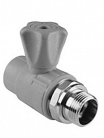 Кран шаровый для радиатора прямой VALFEX PP-R 25 х 1/2 серый (10/50) 10149125Г Кран шаровый для радиатора прямой VALFEX PP-R 25 х 1/2 серый (10/50) 10149125Г