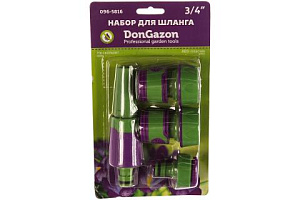Набор для полива DON GAZON пистолет + фитинги 3/4" 249966 Набор для полива DON GAZON пистолет + фитинги 3/4" 249966