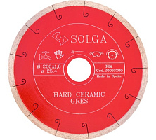 Круг алмазный Solga ф200х25.4 мм HARD CERAMICS 20010200 Круг алмазный Solga ф200х25.4 мм HARD CERAMICS 20010200