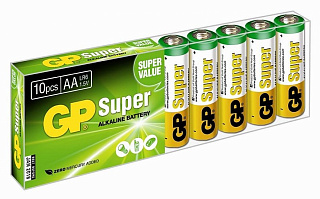 Батарейка GP АА Super Alkaline LR06 BP10 (10шт) Батарейка GP АА Super Alkaline LR06 BP10 (10шт)