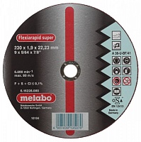 Круг отрезной 230х1,9х22 для нержавейки Flexrapid 1/25 Metabo 616185000 Круг отрезной 230х1,9х22 для нержавейки Flexrapid 1/25 Metabo 616185000