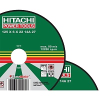 Шлифовальный круг ф125х6,0х22 1шт10/80 PREM Hitachi 12560HR PREM Шлифовальный круг ф125х6,0х22 1шт10/80 PREM Hitachi 12560HR PREM