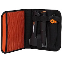 Набор топор Х5 + пила + нож в брезентовой сумке FISKARS 1025439/129012 Набор топор Х5 + пила + нож в брезентовой сумке FISKARS 1025439/129012