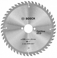 Диск пильный по дереву (190x30 z48) Optiline Wood Eco BOSCH 2.608.641.790 Диск пильный по дереву (190x30 z48) Optiline Wood Eco BOSCH 2.608.641.790