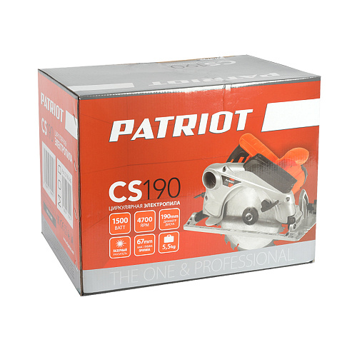 Пила дисковая PATRIOT CS190 190301640 Пила дисковая PATRIOT CS190 190301640