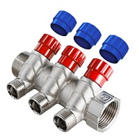 Коллектор с вентилями 2 вых.х3/4х 1/2 НР, никель (1/30) Valtec VTc.560.N.0502 Коллектор с вентилями 2 вых.х3/4х 1/2 НР, никель (1/30) Valtec VTc.560.N.0502