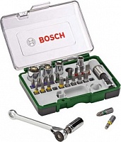 Набор вставок 27 предметов + ключ с трещоткой BOSCH 2 607 017 160 Набор вставок 27 предметов + ключ с трещоткой BOSCH 2 607 017 160