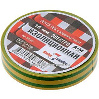 Изолента Klebebander 15мм х20м полосата желто-зеленая ПВХ проф 424829 Изолента Klebebander 15мм х20м полосата желто-зеленая ПВХ проф 424829