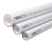 Труба Valtec PP-FIBER ф 50х8,3мм армированная стекловолокном белая, PN25 VTp.700.FB25.50