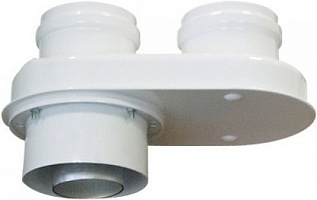 Адаптер D60/100 мм на D80+80 мм алюминий, белый Conti S08VMFFB Адаптер D60/100 мм на D80+80 мм алюминий, белый Conti S08VMFFB