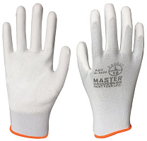 Перчатки белые полиэфир обливка полиуретан, водоотталкивающие XL/10 MASTER COLOR (30-4019) Перчатки белые полиэфир обливка полиуретан, водоотталкивающие XL/10 MASTER COLOR (30-4019)