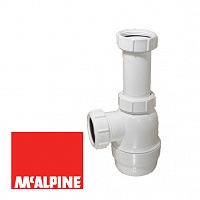Сифон для мойки 1 1/2х 40 мм без выпуска Mc ALPINE MRSK2-NW Сифон для мойки 1 1/2х 40 мм без выпуска Mc ALPINE MRSK2-NW
