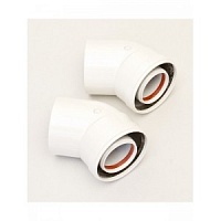 Колено коаксиальное 45° MF 60/100 (2 шт.) Ariston 3318004 Колено коаксиальное 45° MF 60/100 (2 шт.) Ariston 3318004