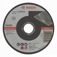 Отрезной круг Standard for Inox - Rapido 125х1 мм по нержавейке прямой BOSCH 2 608 603 171 Отрезной круг Standard for Inox - Rapido 125х1 мм по нержавейке прямой BOSCH 2 608 603 171
