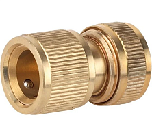 Коннектор GRINDA 3/4" латунный с автостопом 8-426130_z02 Коннектор GRINDA 3/4" латунный с автостопом 8-426130_z02