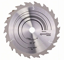 Диск пильный по дереву (160x16 z18) Speedline Wood BOSCH 2.608.640.785 Диск пильный по дереву (160x16 z18) Speedline Wood BOSCH 2.608.640.785