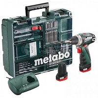 Шуруповерт аккумуляторный Metabo PowerMaxx BS Basic Set 600080880 Шуруповерт аккумуляторный Metabo PowerMaxx BS Basic Set 600080880