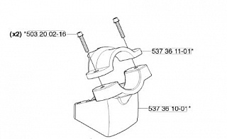 Хомут переходника 235R Husqvarna 5373611-01 Хомут переходника 235R Husqvarna 5373611-01