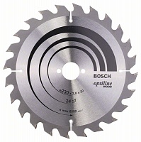 Диск пильный по дереву (230x30 z24) BOSCH Optiline Wood 2.608.640.627 Диск пильный по дереву (230x30 z24) BOSCH Optiline Wood 2.608.640.627