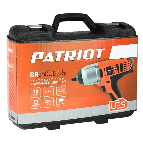 Гайковерт ударный аккумуляторный PATRIOT BR 360UES 1/2 180301561 Гайковерт ударный аккумуляторный PATRIOT BR 360UES 1/2 180301561