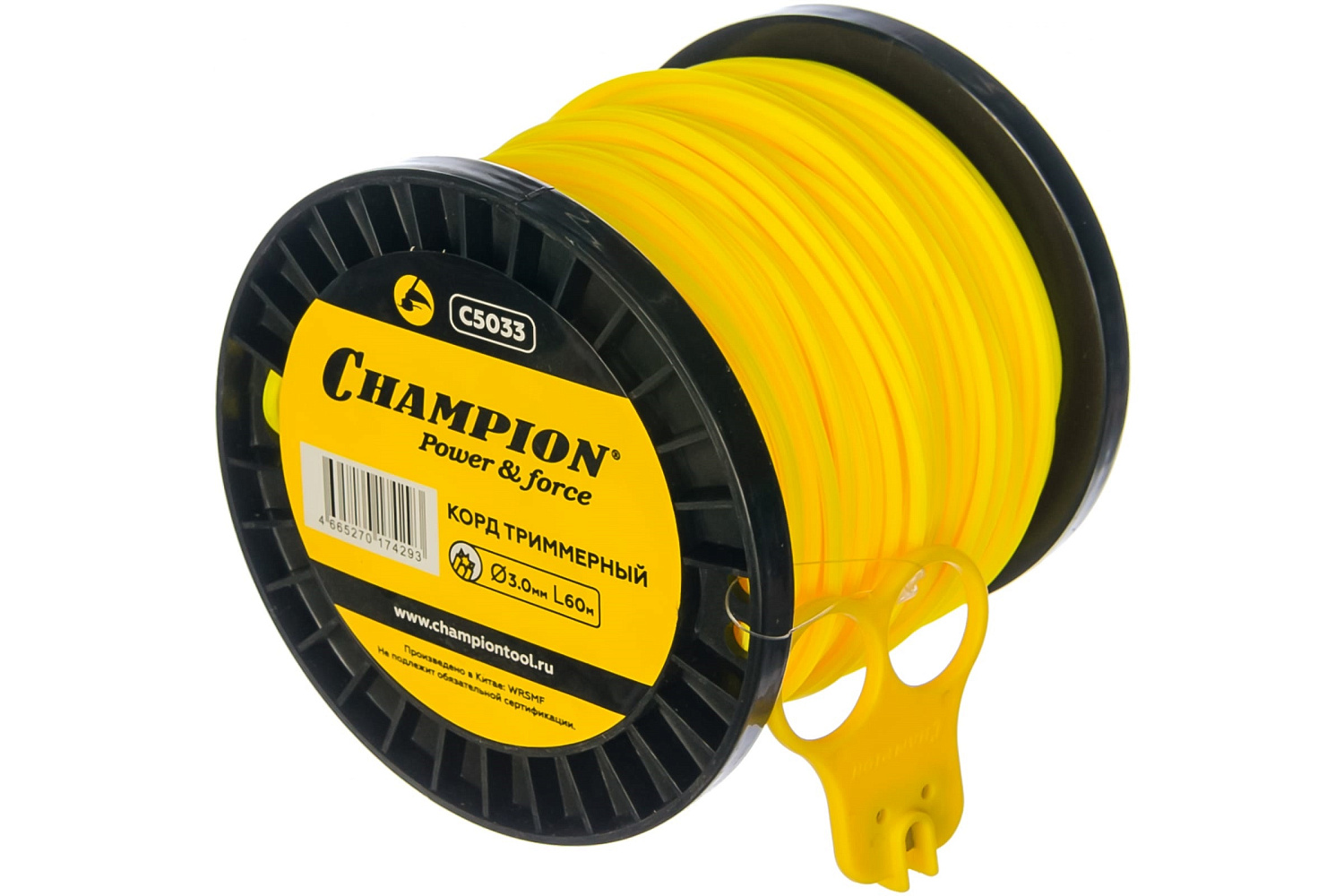 Леска Champion ф 3.0мм* 60м (звезда) + нож C5033 Леска Champion ф 3.0мм* 60м (звезда) + нож C5033