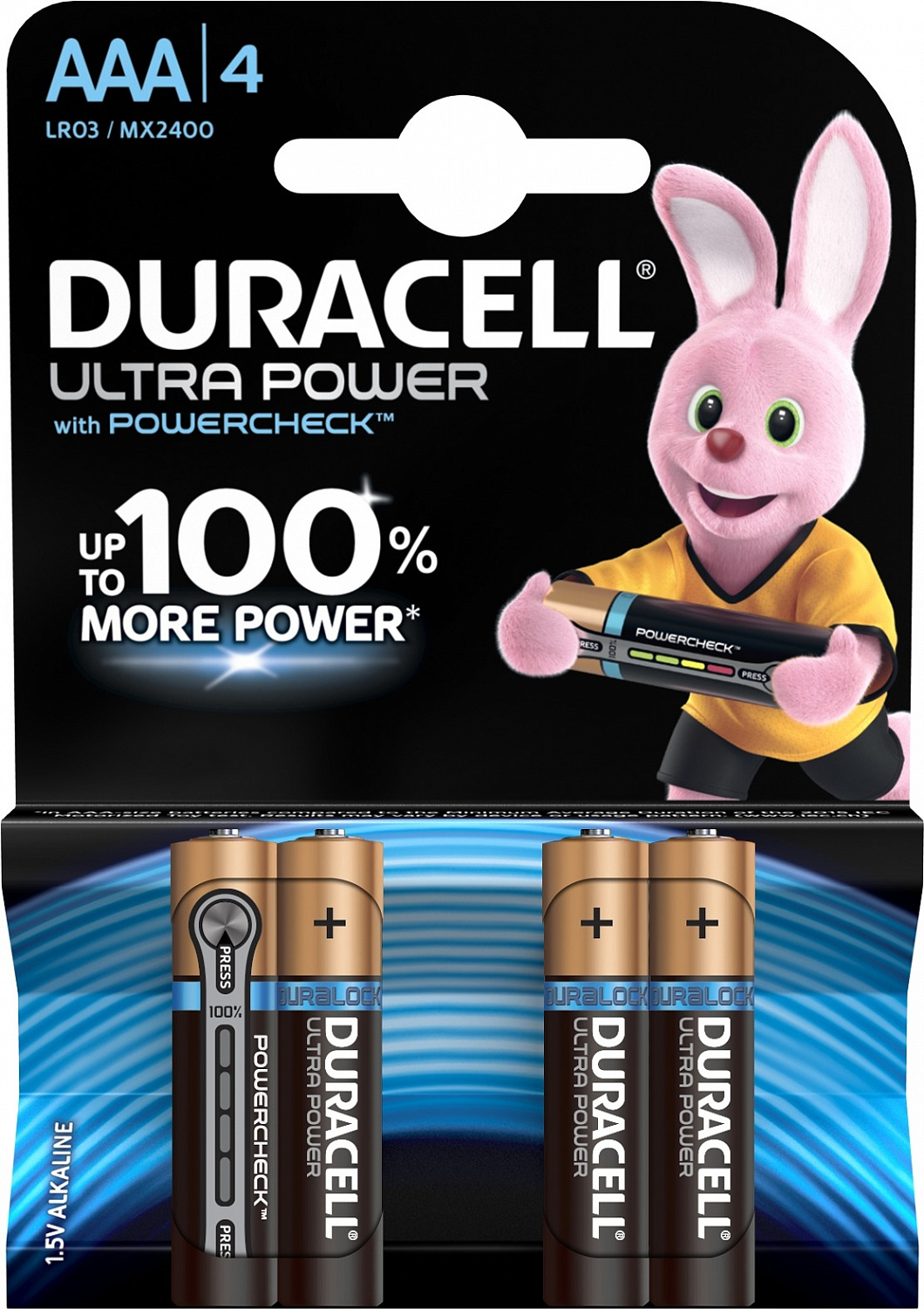 Батарейка Duracell AAA LR03-4BL Ultra Power 4шт Б0038762 Батарейка Duracell AAA LR03-4BL Ultra Power 4шт Б0038762