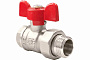 Кран шаровой 3/4" FM с н.гайк.баб OPTIMA никель