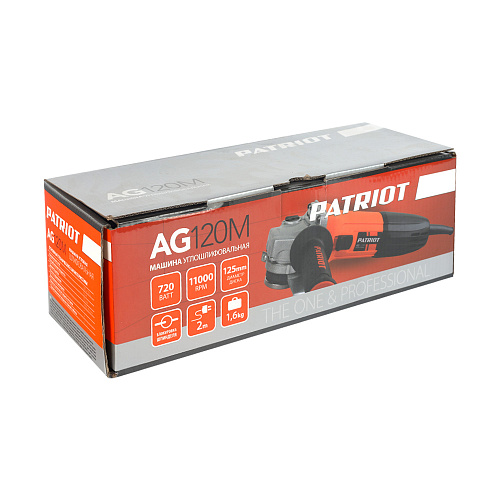 УШМ 125-0,72 PATRIOT AG 120M 110301206 УШМ 125-0,72 PATRIOT AG 120M 110301206