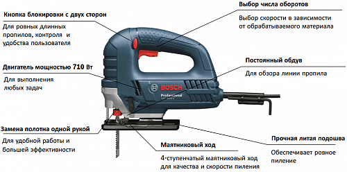 Электрический лобзик Bosch GST 8000 E Professional 0.601.58H.001 Электрический лобзик Bosch GST 8000 E Professional 0.601.58H.001