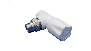 Вентиль для радиатора угловой VALFEX PP-R 20 х1/2" белый (10/100) 1014720012 Вентиль для радиатора угловой VALFEX PP-R 20 х1/2" белый (10/100) 1014720012