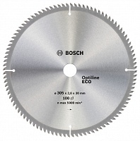 Диск пильный по дереву (305x30 z100) BOSCH Optiline Wood Eco 2.608.641.797 Диск пильный по дереву (305x30 z100) BOSCH Optiline Wood Eco 2.608.641.797