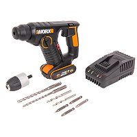 Перфоратор SDS+ аккумуляторный WORX WX394.3, кейс Перфоратор SDS+ аккумуляторный WORX WX394.3, кейс
