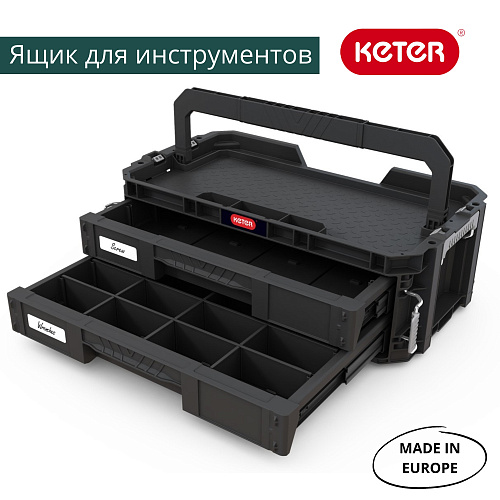 Кейс для мелочей KETER 2секции 54,2x31x18,5см 17208564