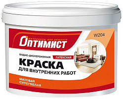 Краска водоэмульсионная Оптимист W204 латекс 3кг 41715 Краска водоэмульсионная Оптимист W204 латекс 3кг 41715