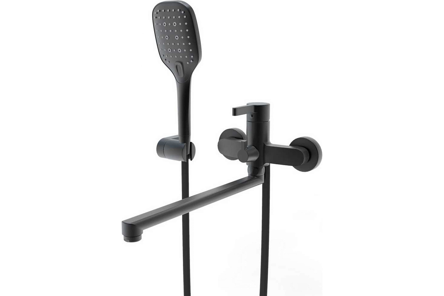 Смеситель KONNER "STICK" для ванны длинный излив черный STK1600BK Смеситель KONNER "STICK" для ванны длинный излив черный STK1600BK