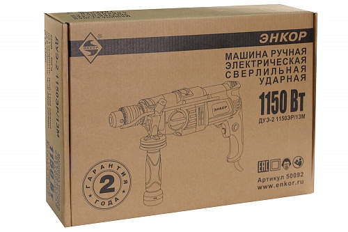 Ударная дрель Энкор ДУЭ 2 1150ЭР/13М (50092) Ударная дрель Энкор ДУЭ 2 1150ЭР/13М (50092)