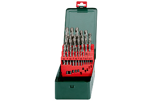 Набор сверл для металла Metabo HSS-R 25 шт. в мет. футляре 627152000 Набор сверл для металла Metabo HSS-R 25 шт. в мет. футляре 627152000