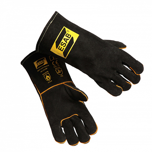 Краги пятипалые спилковые ESAB Heavy Duty BLACK с подкладкой 0467222007 Краги пятипалые спилковые ESAB Heavy Duty BLACK с подкладкой 0467222007