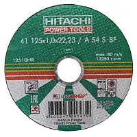 Круг отрезной по металлу Hitachi 12516HR 125х1,6х22 Круг отрезной по металлу Hitachi 12516HR 125х1,6х22