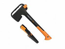 Топор Fiskars Х10 + нож универсальный с точилкой 1057914 Топор Fiskars Х10 + нож универсальный с точилкой 1057914