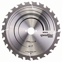 Диск пильный по дереву (250x30 z24) BOSCH Speedline Wood 2.608.640.680 Диск пильный по дереву (250x30 z24) BOSCH Speedline Wood 2.608.640.680